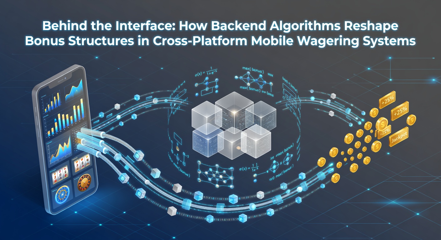 Backend server infrastructure powering mobile wagering platforms with algorithm-driven bonus calculations