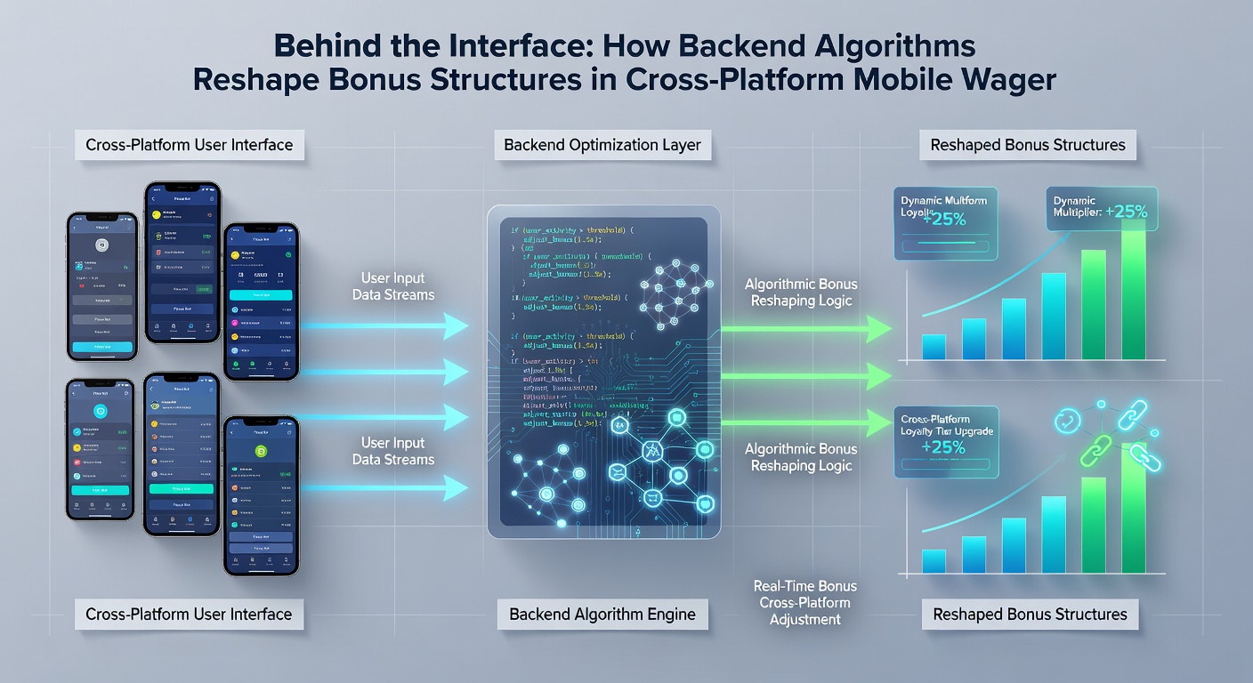 Algorithm flowchart illustrating how user data flows into personalized bonus structures on mobile wagering apps