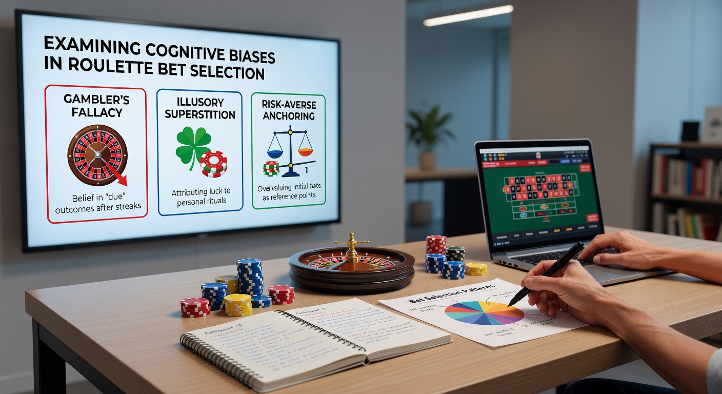 Roulette wheel surrounded by abstract representations of mental shortcuts and decision patterns